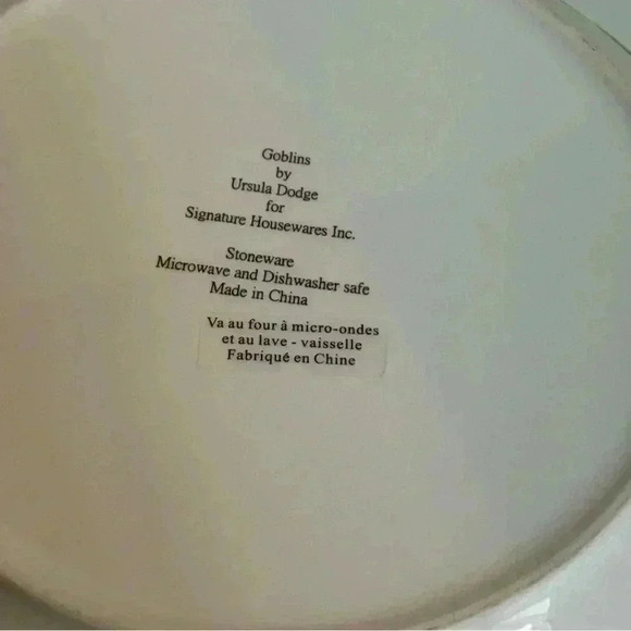 Goblins by Ursula Dodge stoneware trick or treat candy  bowl - Picture 9 of 11